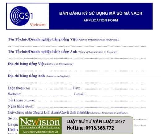 Doanh nghiệp phải kê khai đầy đủ thông tin vào bản đăng ký sử dụng mã vạch